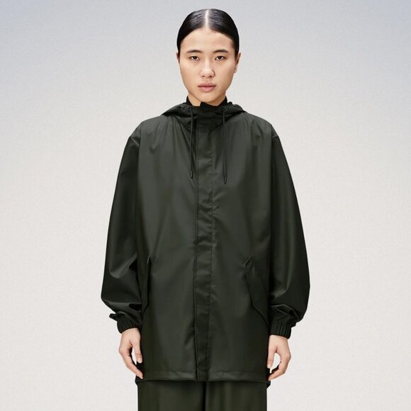 NEW RAINS Women's Fishtail Jacket Green - Picture 1 of 6